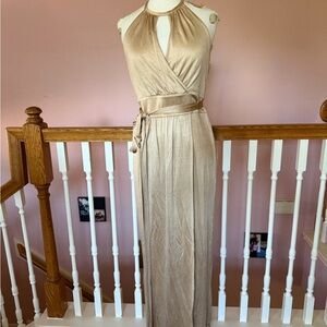 bebe Gold Maxi Dress